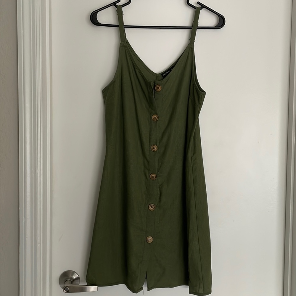 Cotton On olive green sundress, size XS